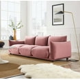 thumbnail image 2 of Sofa, Velvet, Pink, Modern Contemporary Urban Design, Living Lounge Room Hotel Lobby Hospitality, 2 of 7