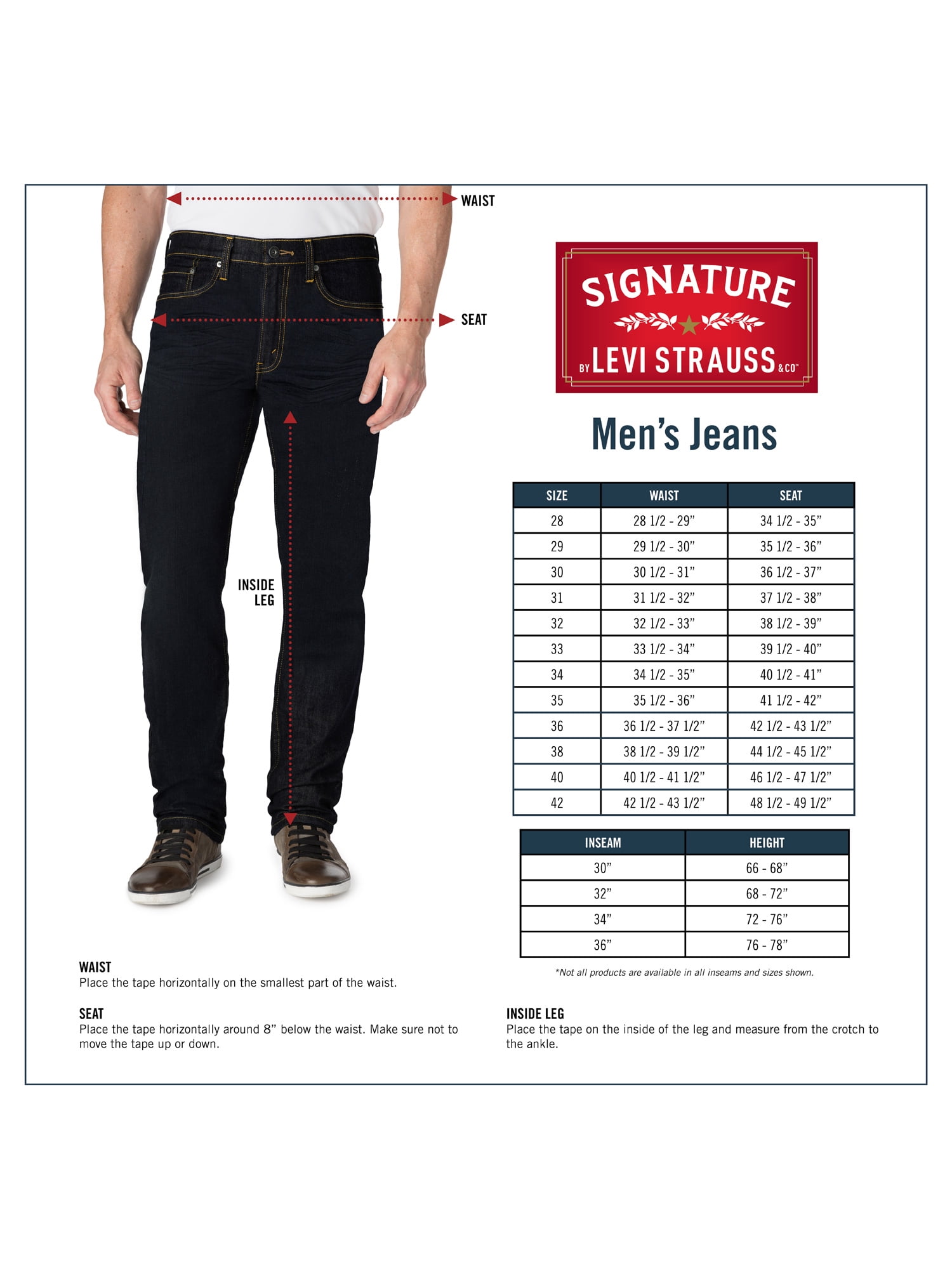 Signature By Levi Strauss & Co. Men's Straight Fit Jeans - Walmart.com