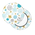 thumbnail image 2 of Disketp Gold Stars Blue Dots Pattern Funda Redonda para Taburete, Funda de Cojín para Silla de Bar Suave y Elástica-13 inch, 2 of 7
