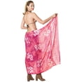 thumbnail image 5 of HAPPY BAY Women's Beachwear Summer Bikini Wraps Beach Wrap Swimwear Coverups Sarong Swim Cover up Skirt Bathing suit Swimsuit Pareo for Women One Size Fuscia, Hibiscus, 5 of 5