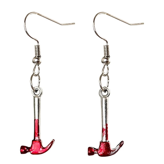 Halloween Terror Bloody Earrings, Kitchen Knife/Saw/Oblique Saw/Hammer/Wrench Creative Ear Decor