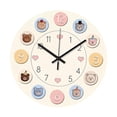thumbnail image 3 of Reloj de pared redondo decorativo con forma de oso, sin asa, con números arábigos. 30 cm, 3 of 8