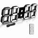 thumbnail image 1 of wonima44 Deeyaple Led Digital Alarm Clock 3D Small Wall Clock Snooze Dimmable Time Memory 12/24 Date Temperature Remote Control Night Light Office Kitchen Living Room Bedroom (15 Inch, Black, 1 of 1