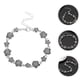 thumbnail image 3 of Pulsera de flores rosas Pulsera floral Pulsera decorativa para mujer Pulsera de metal, 3 of 6