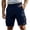 Navy, variant on Men's Casual Shorts Pack Men's Hiking Shorts with Multi-pocket, Drawstring Waist Cargo Short Pants, Outdoor Workout Athletic Bottoms Khaki XXL