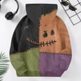 thumbnail image 4 of Grblisyd Cute Hoodies for Teen Girls Trendy Oversized Hooded Sweatshirts Halloween Patchwork Stitch Smile Face Preppy Clothes, 4 of 5