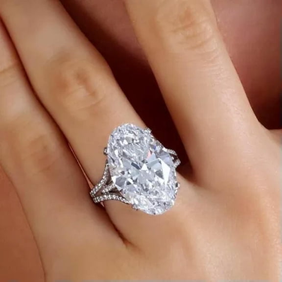 Gorgeous Anniversary 925 Silver Ring Cubic Zirconia Women Gifts Sz 6-10