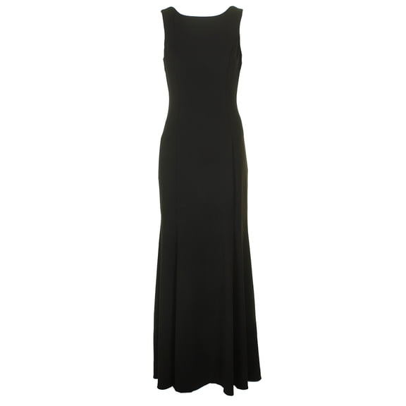 Vince Cauto Black Exposed Ruffled Back Gown 6