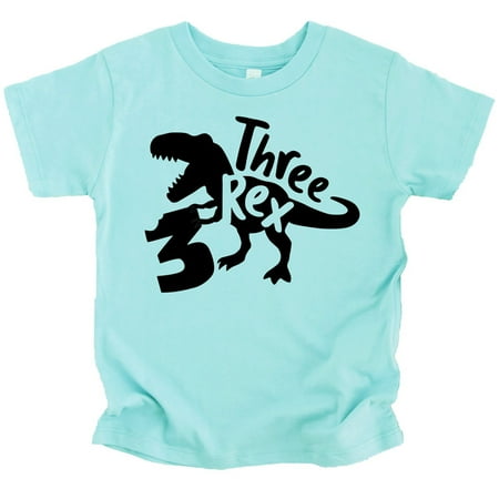 

Three Rex T-Rex Chomp 3rd Birthday T-Shirts for Baby Girls and Boys Third Birthday Outfit Chill Shirt 3T