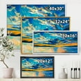 thumbnail image 4 of Cloudy Sunset Over Wide Open Ocean Horizon 32 in x 24 in Framed Painting Canvas Art Print, by Designart, 4 of 5