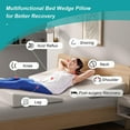 Bed Inclined Wedge Pillow, 7.5 Inch Incline Mattress Topper, Wedge