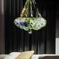 thumbnail image 2 of Tyeign Neon Color Chandelier Lamp Shade Cover, Hanging Pendant Light Decor for Living Room Bedroom Dorm Wedding, Diy Rainbow Film Ceiling Lamp Shade, Easy Clip-On 12 Inch, 1X Neon Film Pendant, 2 of 4
