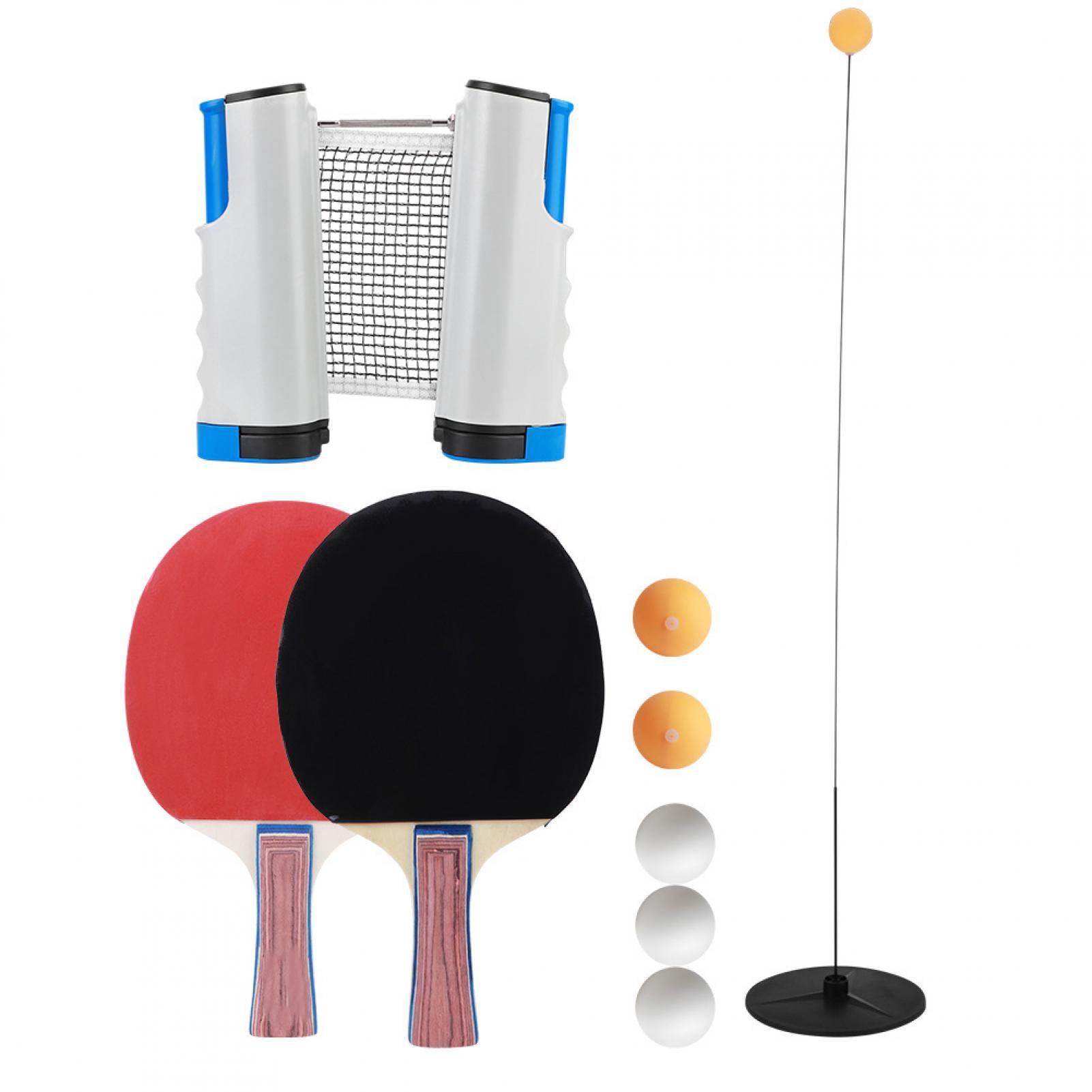 YOUTHINK Portable Table Tennis Set,Table Tennis Trainer,Portable Table Tennis Net Racket Retractable Net Set Trainer Sports Training Set