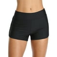 thumbnail image 1 of BeautyIn Swim Bottom for Women Tankini Shorts Tummy Control Black Swimwear Trunks, 1 of 6