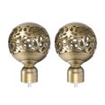 thumbnail image 6 of Uxcell 94x61mm Curtain Rod Finials Plastic Golden 2Pack, 6 of 7