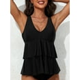thumbnail image 5 of Charmo Ruffled V Neck Swim Tops for Womens Flowy Tankini Tops Padded Bathing Suit Tops(No Bottoms）, 5 of 8