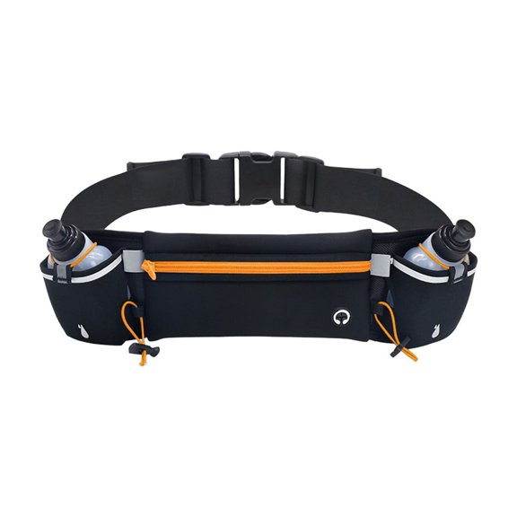 Leodye 1PCS Outdoor Sports Waist Pack with 2 Water Bottles, Multifunctional Fitness Bag, for Marathon Running and Hiking -15.75x4.13x1.57in