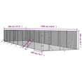 thumbnail image 2 of vidaXL Outdoor Dog Kennel Silver 4x16x2 m Galvanised Steel, 2 of 2