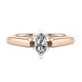 thumbnail image 4 of Marquise Cut Diamond Engagement Ring for women 1/3 carat 14K Rose Gold 6 Prong Solitaire Setting (G,VS1), 4 of 5