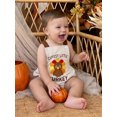 thumbnail image 6 of RUINIXCW Baby Thanksgiving Romper Letter Turkey Embroidered Sleeveless Overalls, 6 of 8