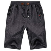 Aiyino Men's Shorts Casual Classic Fit Drawstring Summer Beach Shorts