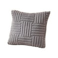 thumbnail image 2 of Pillows for Couch Hwkond Pillowcase Pillowcase With Striped Design Concealed Zip Removable Breathable And Warm No Deformation Solid Colour Cushion Cover Pillowcase,(Up to 25% Off)Gray, 2 of 6