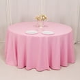 thumbnail image 4 of BalsaCircle 120" Pink Round Premium Polyester Tablecloth Party Reception Wedding Table Linens Catering Event Decorations Supplies, 4 of 8