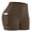 03# 4" 1Pack:Coffee Brown, variant on Womens Plus Size 8" High Waist Spandex Shorts Yoga Workout Biker Athletic Shorts with Pockets,Navy Blue,US Size 2XL