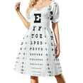thumbnail image 1 of Vestido de manga corta con tabla de optometría de Snellen, elegante y chic, vestidos de noche para bodas, vestidos de noche, mono de verano de lujo para mujer, 1 of 7