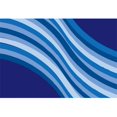 thumbnail image 1 of FT-107 3958 3,25 Pi x 4,83 Pi Tapis Vague Bleue Farfelue, 1 of 1