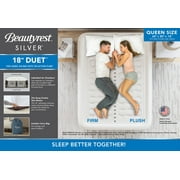 Beautyrest Duet 18” Queen Size Air Mattress with Dual Adjustable Built-in Pump - Blow Up Mattress Best for Camping, Guests, Travel