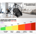 thumbnail image 5 of Stair Master with LED Screen, Commercial Grade Stair Stepper Machine with 15 Resistance Levels,550LBS Capacity Stair Climber with 24-164 Steps/Minute for Cardio and Lower Body Workouts,Black, 5 of 9