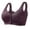 Purple, variant on Women Front Buckle Bra Soft Breathable Plus Size Side Support Solid Color Straps Comfort Lingerie Daily Casual Sleeping Indoor All Season Underwear