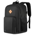 thumbnail image 1 of Mochila escolar Liokesa para portátil ligera de 15,6 pulgadas con USB, color negro, 1 of 7