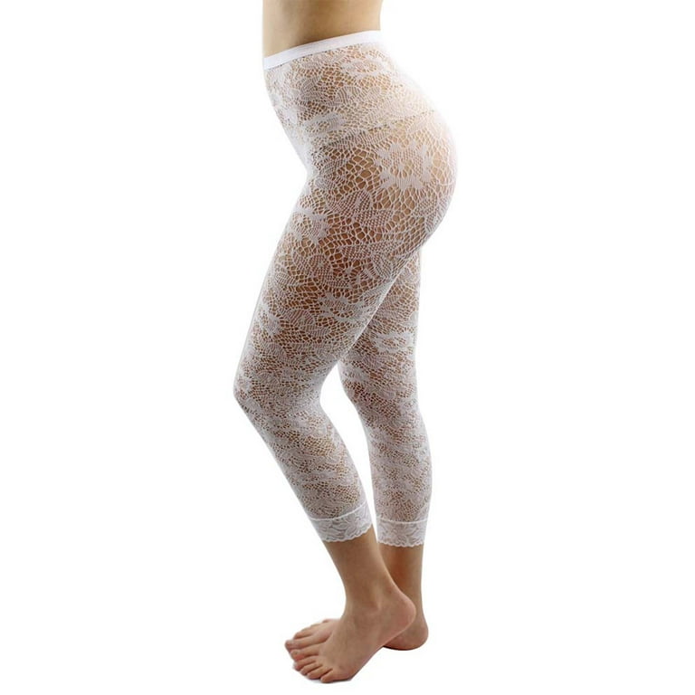White floral lace hot sale tights