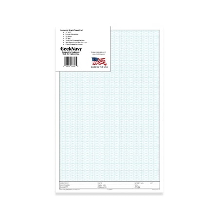 GeekNavy Isometric Grid Graph Paper Pad, 11? x 17? Portrait