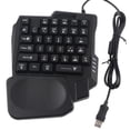 thumbnail image 2 of One Handed Gaming Keyboard,RGB 3 Colors Backlit 35 Keys Portable Mini Gaming Keypad, Ergonomic Game Controller For PC Gamer, Waterproof And Anti-slip,Wide Palm Rest Design, 2 of 8