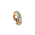 thumbnail image 2 of Anillo con diseño de tablero de ajedrez Qarigey Joyería elegante Dorado talla 7 AP016439-01, 2 of 6