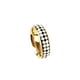 thumbnail image 2 of Anillo con diseño de tablero de ajedrez Qarigey Joyería elegante Dorado talla 7 AP016439-01, 2 of 6