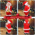thumbnail image 4 of Juguete de Papá Noel bailando cantando, decoración eléctrica de Papá Noel de Navidad tocando el saxofón con música y pies temblorosos, 4 of 5