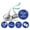 Medium Blue, variant on Darling Souvenir 190 Pieces Light Pink Baby Shower Favor Stickers - Chocolate Candy Label Wrappers for Newborn Party, Mini Seals & Decor
