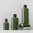 thumbnail image 4 of botellas portátiles para cosméticos, subenvases, dispensadores de loción, rellenables (200 ml, verde oscuro y negro), 4 of 7