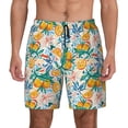thumbnail image 2 of Picia Colorful Fruits pattern Mens Swim Trunks with Compression Liner Stretch Beach Shorts Quick Dry with Zipper Pockets No-Chafing Board Shorts-Medium, 2 of 9