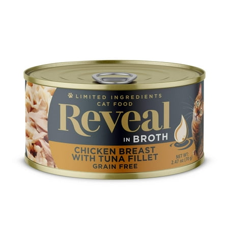 UPC: 0886817008091 | Reveal Natural Wet Cat Food Chicken Breast with Tuna in Broth 24 x 2.47oz Cans
