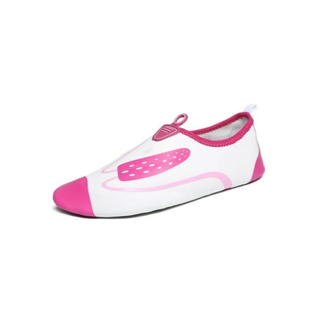 

SIMANLAN Unisex Water Shoes Slip On Beach Shoe Barefoot Aqua Socks Womens Mens Lightweight Flats Quick Dry Pink 8-8.5