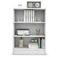 thumbnail image 4 of Patiojoy 3-Tier Bookcase, Corner Bookshelf Display Rack w/ 18-Position Adjustable Shelves 1.3" High Interval, Freestanding Space-saving Open Display Wood, 4 of 10