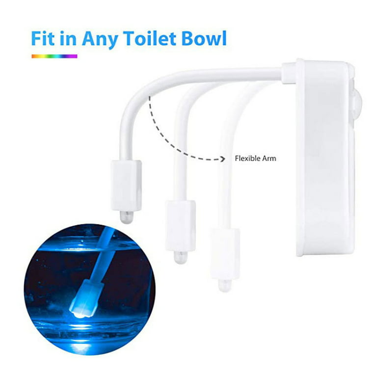 The Original Toilet Night Light Gadget Fun Bathroom Lighting Add on Toilet Bowl Seat Motion Sensor Activated LED 9 Color Modes - Weird Novelty