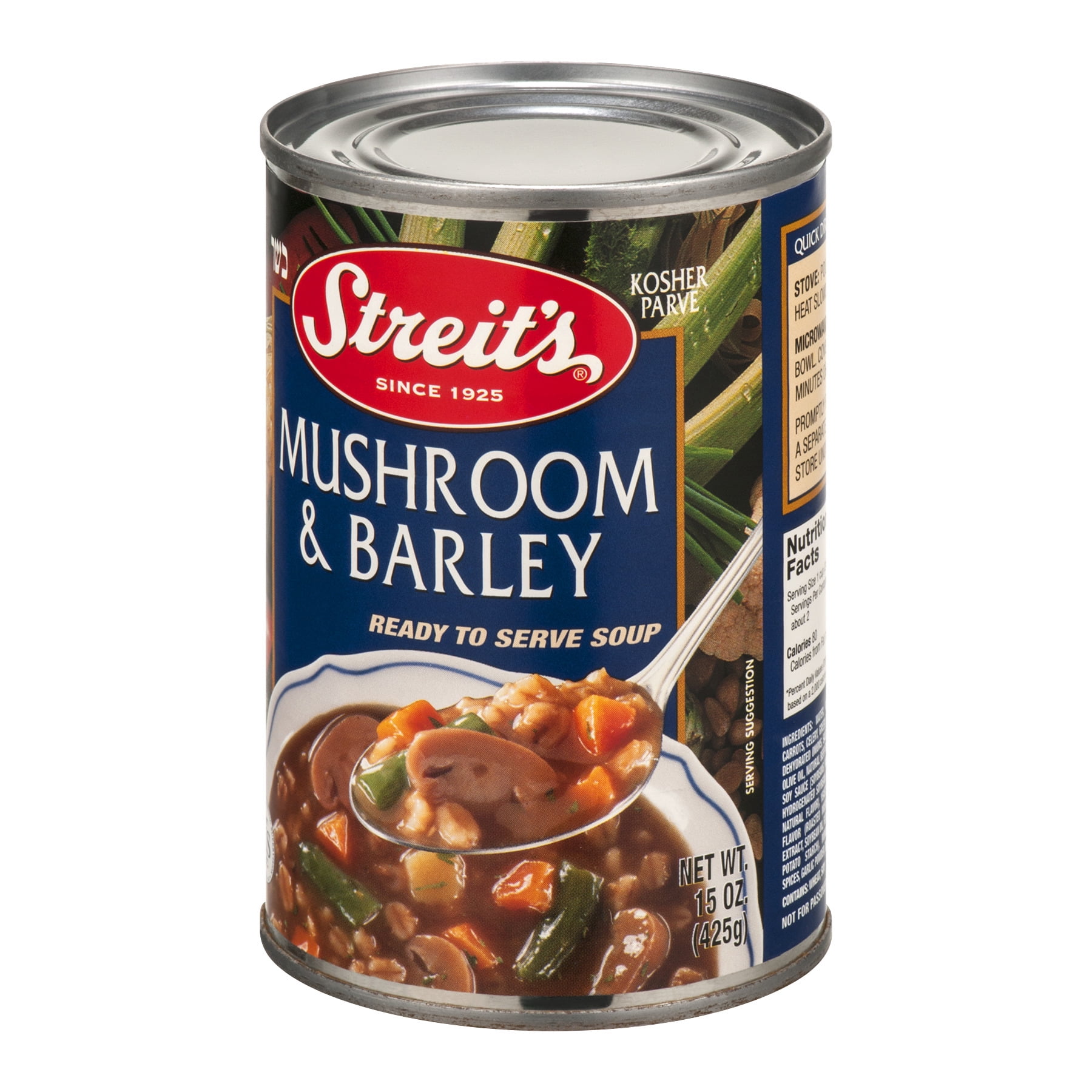 (4 pack) Streit's Mushroom & Barley Soup, 15 oz