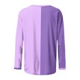 thumbnail image 5 of RXIRUCGD T-Shirts de Mode pour Femmes Col Rond Décontracté T-Shirt Ample à Manches Longues, Violet, Taille : m, 5 of 5