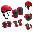thumbnail image 6 of yotijay 7 Pieces Kids Helmet Protection Gear Set Hand Elbow Knee Pads Teens Children Skateboard Helmet for Bike Riding Sports Red, 6 of 8